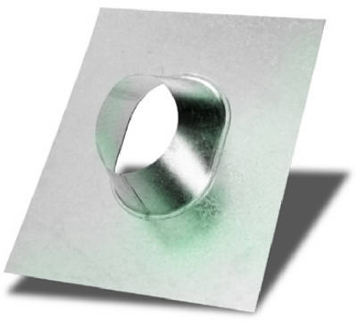 103825 Roof Flashing, 14-7/8 in OAL, 12 in OAW, Aluminum/Steel, Galvanized, Silver, For 3 in Dia Pipe