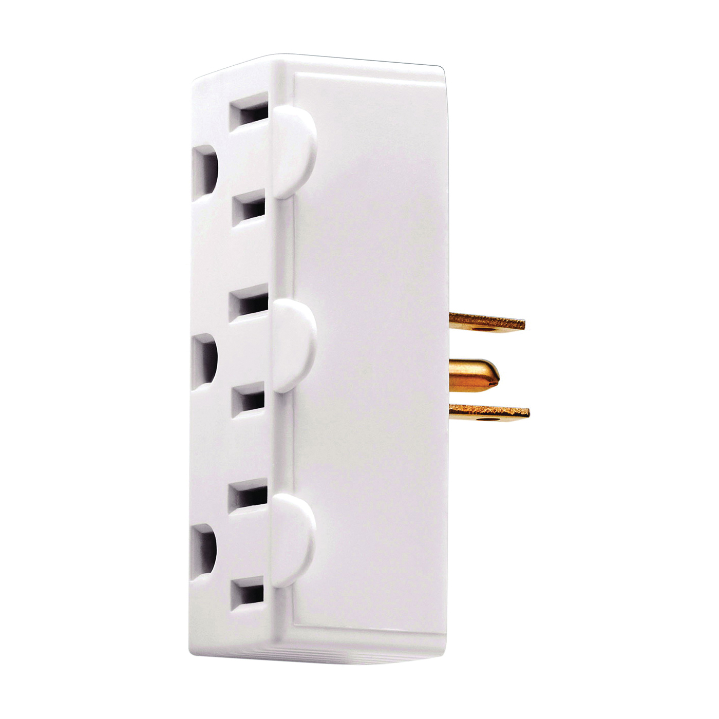 Eaton Wiring Devices BP1147W Outlet Tap, 2 -Pole, 15 A, 125 V, 3 -Outlet, NEMA: NEMA 5-15R, White