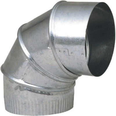 GV1329 Pipe Elbow, 7 in Connection, 28 ga Gauge, Galvanized