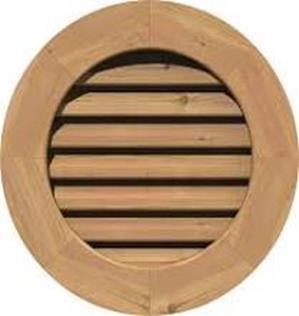 24" Round Cedar Louver with 1x4 Trim