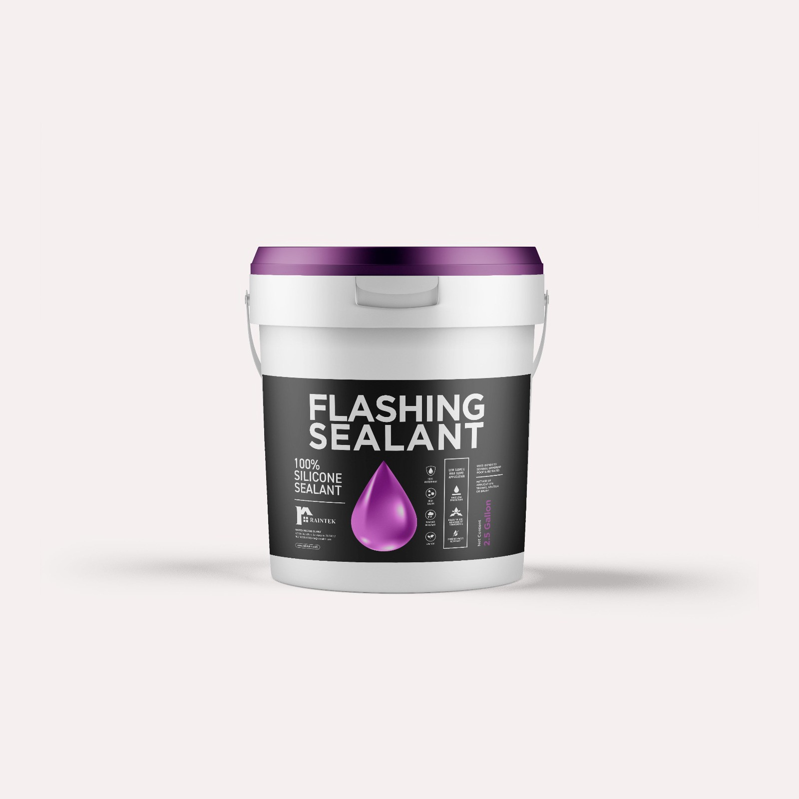 11003 Silicone Flashing Sealant, Paste, White, 2.5 gal Pail