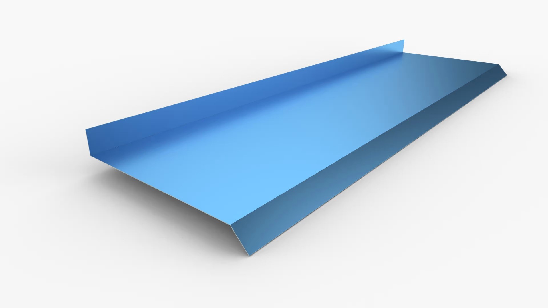 33596 Window Flashing, 10 ft L, 1-3/8 in W, 2 in H, 28 ga, Galvanized Steel