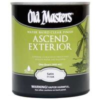 71104M Clear Finish, Satin, Liquid, Clear, 1 qt, Can