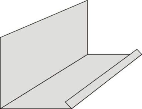 73547 Turnback Flashing, 10 ft L, 6 in W, 5-1/2 in H, 28 ga, Galvanized Steel