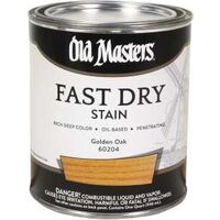 60204 Fast Dry Wood Stain, Semi-Transparent, Oil Base, Golden Oak, Liquid, 1 qt, Can