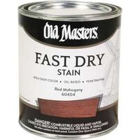 60404 Fast Dry Wood Stain, Semi-Transparent, Oil Base, Oil Base, Red Mahogany, Liquid, 1 qt, Can