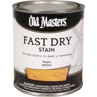 60604 Fast Dry Wood Stain, Semi-Transparent, Oil Base, Maple, Liquid, 1 qt, Can
