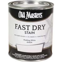 61404 Fast Dry Wood Stain, Semi-Transparent, Oil Base, Pickled White, Liquid, 1 qt, Can