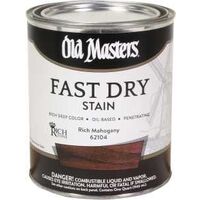62104 Fast Dry Wood Stain, Semi-Transparent, Oil Base, Rich Mahogany, Liquid, 1 qt, Can
