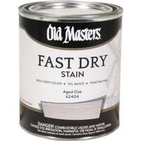 62404 Fast Dry Wood Stain, Semi-Transparent, Oil Base, Aged Oak, Liquid, 1 qt, Can