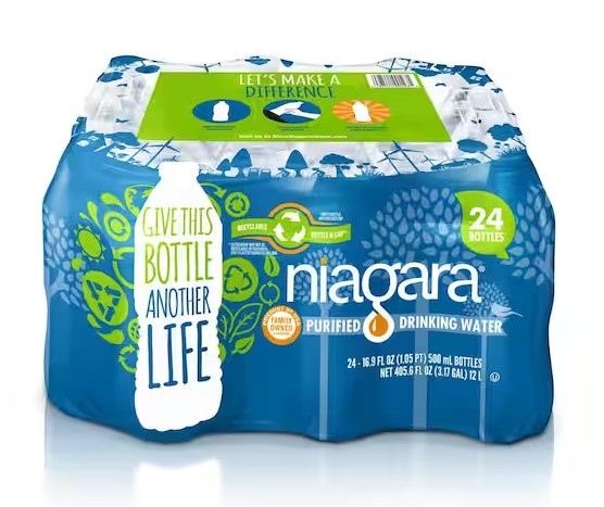 Niagara NDW05L24PDR Drinking Water, 0.5 L Bottle, 24 Pack