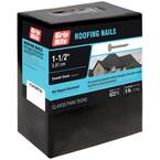 112HGRFG5 Roofing Nail, 1-1/2 in L, Wide Flat Head, 11 ga, Steel, 822/BX