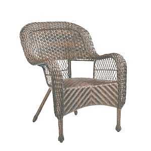 717201 Patio Stacking Chair, Brown