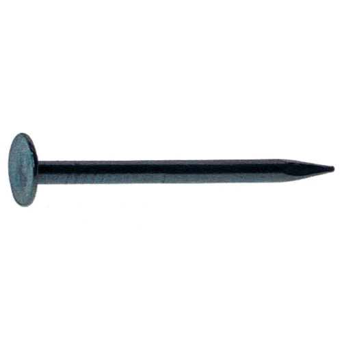 112EGPL Plasterboard Nail, 1-1/2 in L, Electro-Galvanized, Flat, Large Head, Smooth Shank, Blue