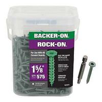 23515 Cement Board Screw, #9 Thread, 1-5/8 in L, Hi-Lo Thread, Serrated Head, Star Drive, Sharp Point