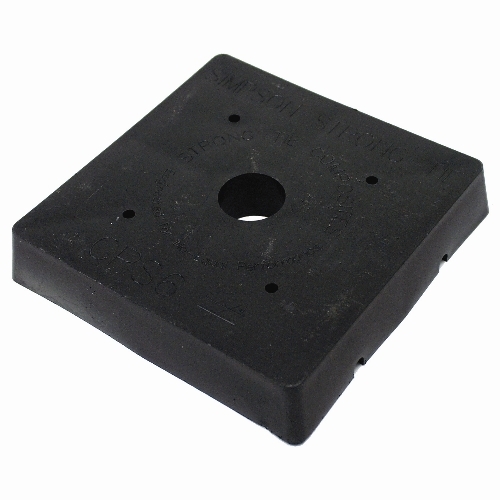 CPS CPS6 Standoff Base, 6 x 6 in Post, Plastic, Black, Powder-Coated