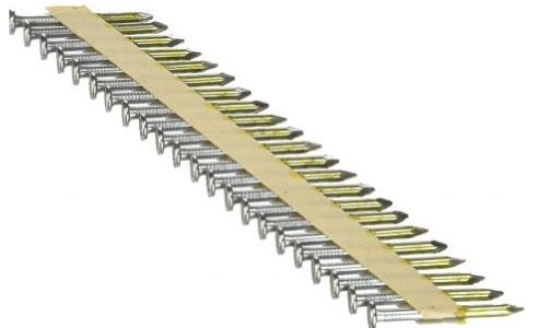 17100 Series Strap-Tite Nail, Paper Tape Collation, 1-1/2 in L, Electro-Galvanized, Round Head, Smooth Shank