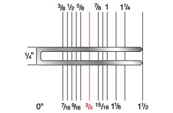 1013801 Staple, 1/4 in W Crown, 3/4 in L Leg, Galvanized, 18 ga