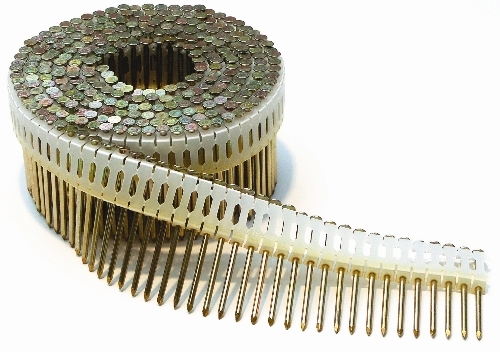 14049 Series Nail, Plastic Strip Sheet Coil Collation, 2-1/2 in L, Hot-Dip Galvanized, Round Head