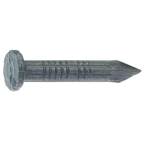 3TFMAS5 Nail, Concrete Nails, 10D, 3 in L, Steel, Tempered Hardened, Flat Head, Fluted Shank, 5 lb