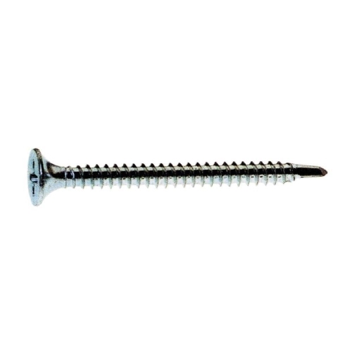 NSDZ1145 Screw, #6 Thread, 1-1/4 in L, Bugle Head, Phillips Drive, Self-Drilling Point, Zinc, 5 lb