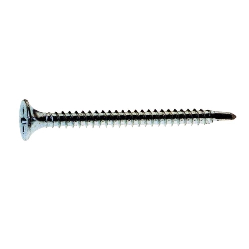 NSDZ1781 Screw, #6 Thread, 1-7/8 in L, Bugle Head, Phillips Drive, Self-Drilling Point, Steel, Zinc, 178 PK