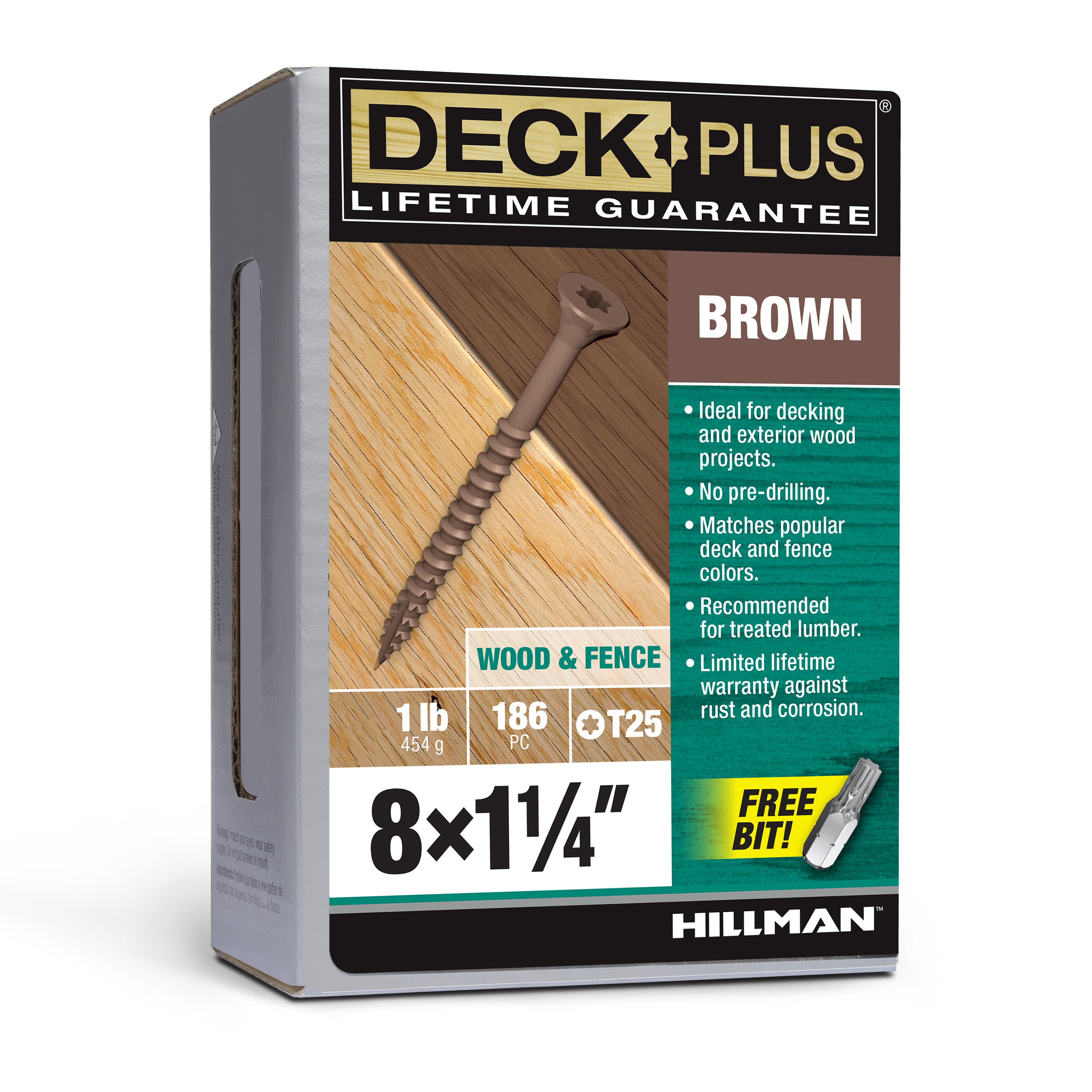 Brown Deck Screws (#8 x 1-1/4")