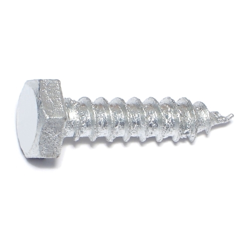 05555 Lag Screw, 1/4 in Thread, 1 in OAL, 2 Grade, Galvanized Steel, SAE Measuring