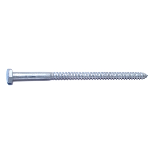 05563 Lag Screw, 1/4 in Thread, 5 in OAL, 2 Grade, Galvanized Steel, SAE Measuring