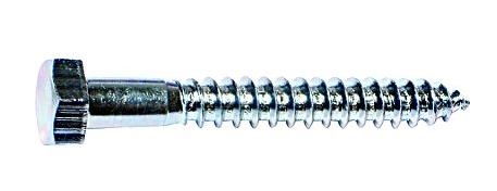 52988 Lag Screw, 1/2 in Thread, 2 in OAL, Stainless Steel, SAE Measuring