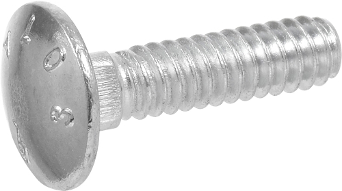 240369 Carriage Bolt, 5/8 in Thread, Coarse Thread, 2 in OAL, Zinc-Plated