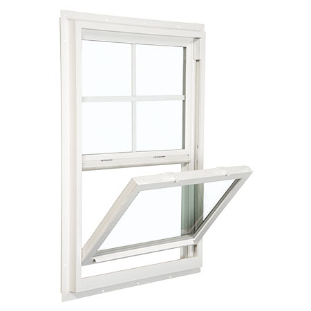 3060 160 Series Insulated Low-E 366 Glass 9/6 White Single Hung, Vinyl