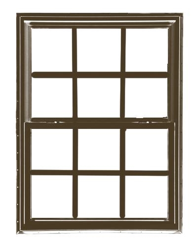 2844 300 Insulated Low-E Glass 6/6 Bronze Single Hung Window