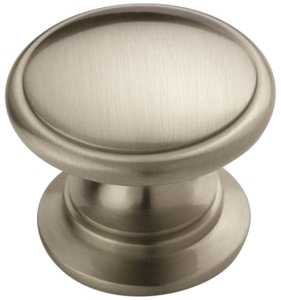 Allison Value Series BP53012G10 Cabinet Knob, 1-1/16 in Projection, Transitional, 1-1/4 in, Zinc, Satin Nickel