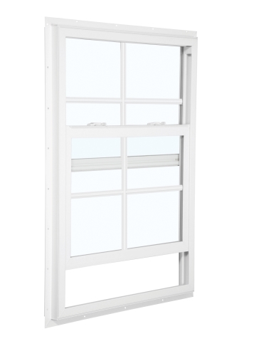 2030 5700 Series Insulated Low-E 366 Obscure Glass 4/4 Divide Lite White Single Hung, Vinyl