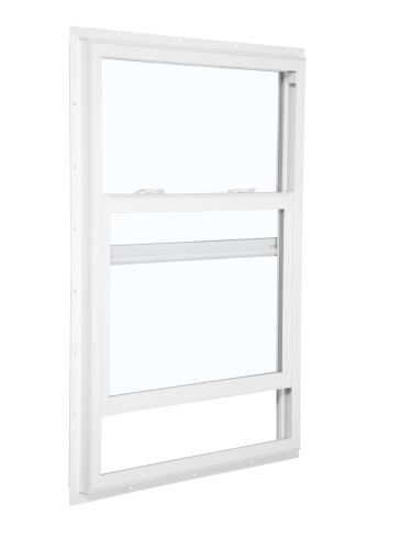 3050 5700 Series Insulated Low-E 366 Glass 1/1 White Single Hung Window, Vinyl