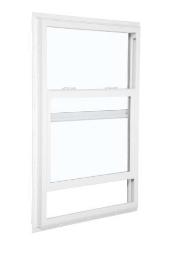 4040 5700 Series Insulated Low-E 366 Glass 1/1 Almond Single Hung, Vinyl