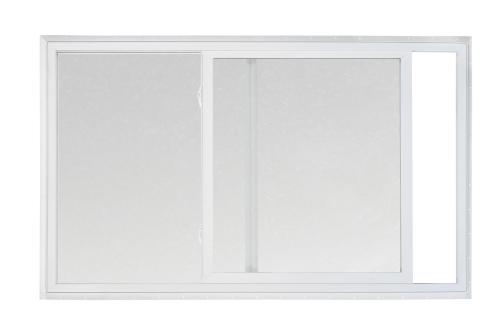 2010 5700 Series Insulated Low-E 366 Obscure Glass 1/1 Divided Lite White Horizontal Slider Window, Vinyl