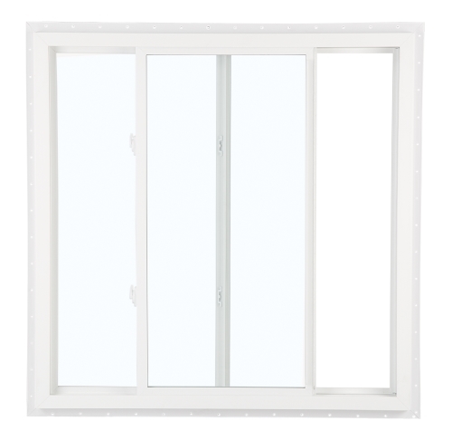 2010 5700 Series Insulated Low-E 366 Glass 1x1 White Horizontal Slider Window, Vinyl