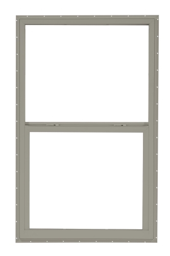 2650 5700 Series Insulated Low-E 366 Glass 1/1 Clay Single Hung, Vinyl