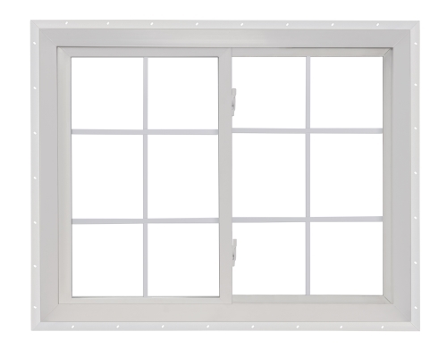 3030 130 Series Insulated Low-E 366 Glass 6/6 White Horizontal Slider Window, Vinyl