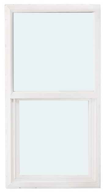 ABI 2050 500 Series Dual Pane Single Hung Window, Low-E Agron Insulated Glass, 1/1, White, Vinyl