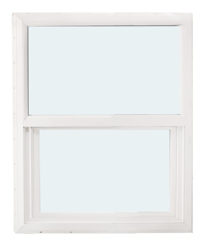 ABI 2830 500 Series Dual Pane Single Hung Window, Low-E Agron Insulated Glass, 1/1, White, Vinyl