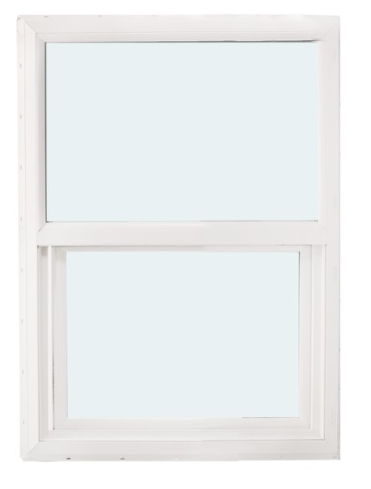 ABI 2840 500 Series Dual Pane Single Hung Window, Low-E Agron Insulated Glass, 1/1, White, Vinyl