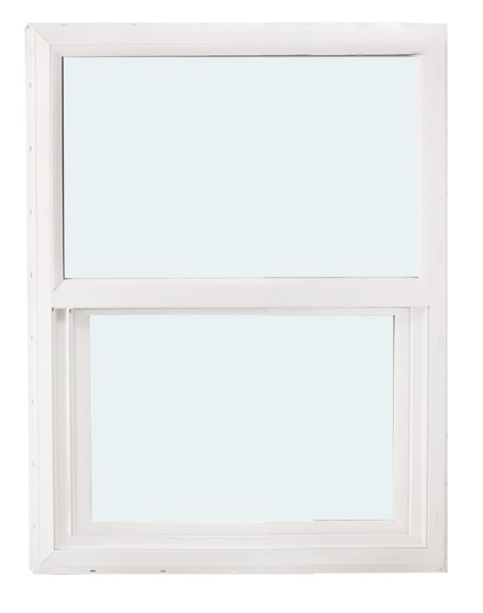 ABI 2844 500 Series Dual Pane Single Hung Window, Low-E Agron Insulated Glass, 1/1, White, Vinyl