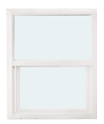 ABI 3030 500 Series Dual Pane Single Hung Window, Low-E Agron Insulated Glass, 1/1, White, Vinyl