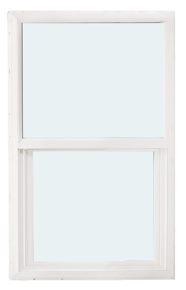 ABI 3040 500 Series Dual Pane Single Hung Window, Low-E Agron Insulated Glass, 1/1, White, Vinyl