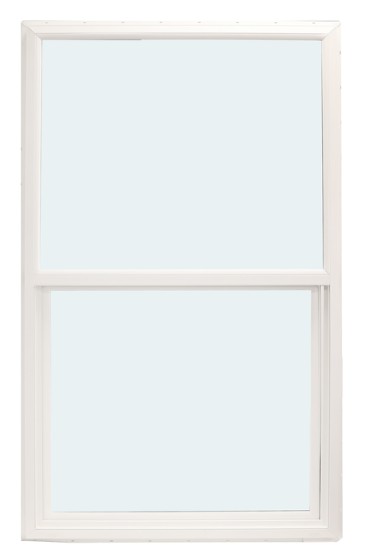 ABI 3050 500 Series Dual Pane Single Hung Window, Low-E Agron Insulated Glass, 1/1, White, Vinyl