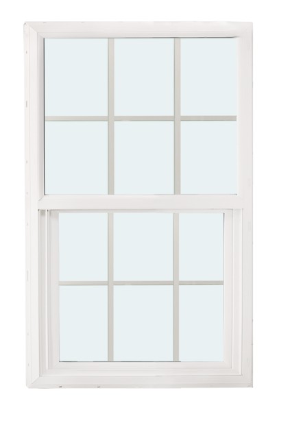 ABI 2030 500 Series Dual Pane Single Hung Window, Low-E Agron Insulated Glass, 6/6, White, Vinyl