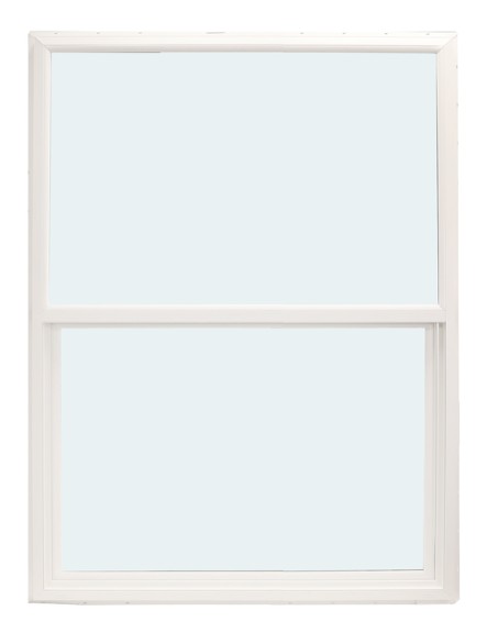 ABI 4050 500 Series Dual Pane Single Hung Window, Low-E Agron Insulated Glass, 1/1, White, Vinyl